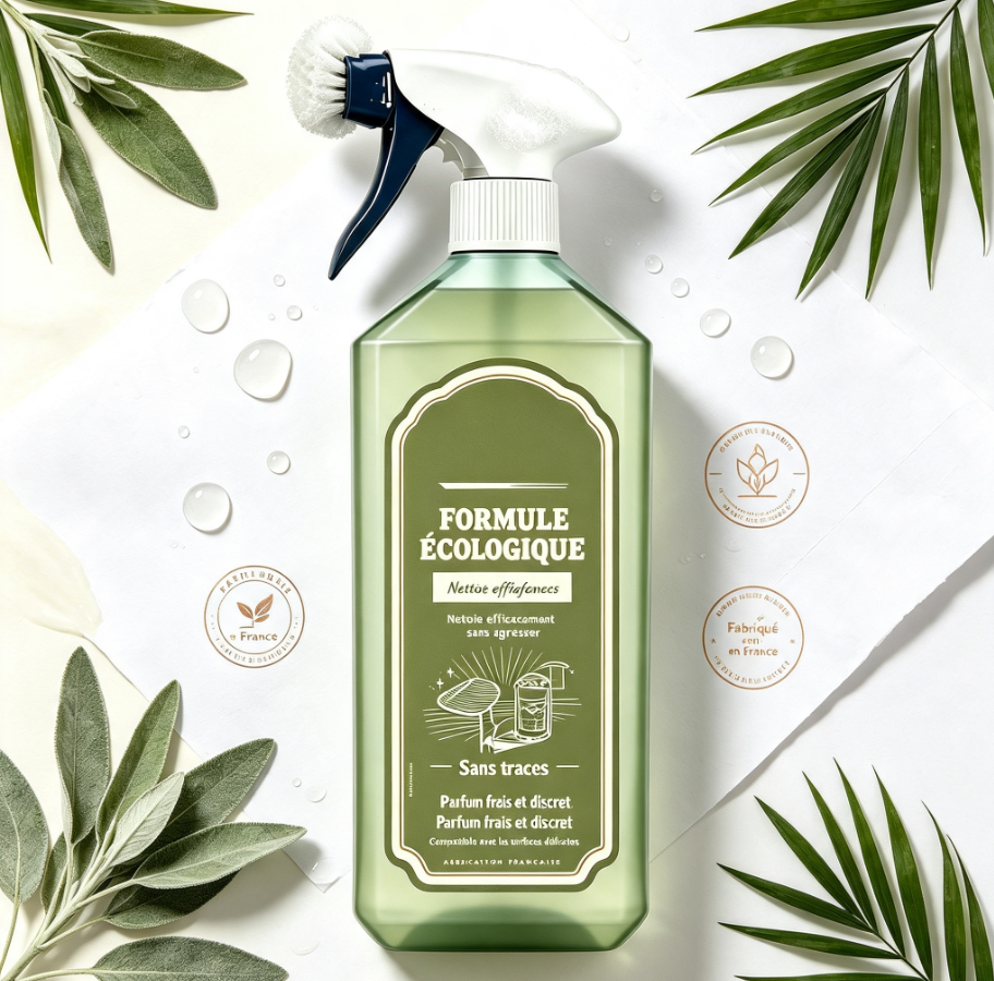 Nettoyant universel tout‑en‑un avec brosse amovible‑Nettoie, dégraisse sans laisser de traces 750ml