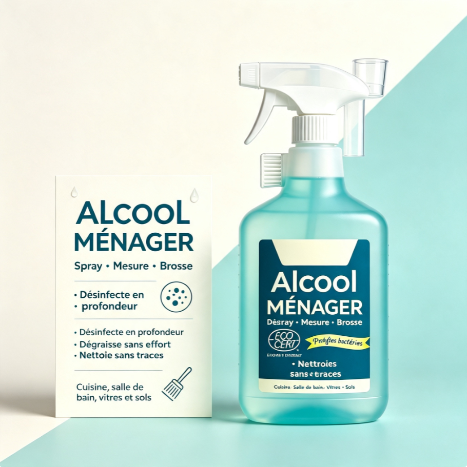 Alcool ménager désinfectant multi‑surfaces
