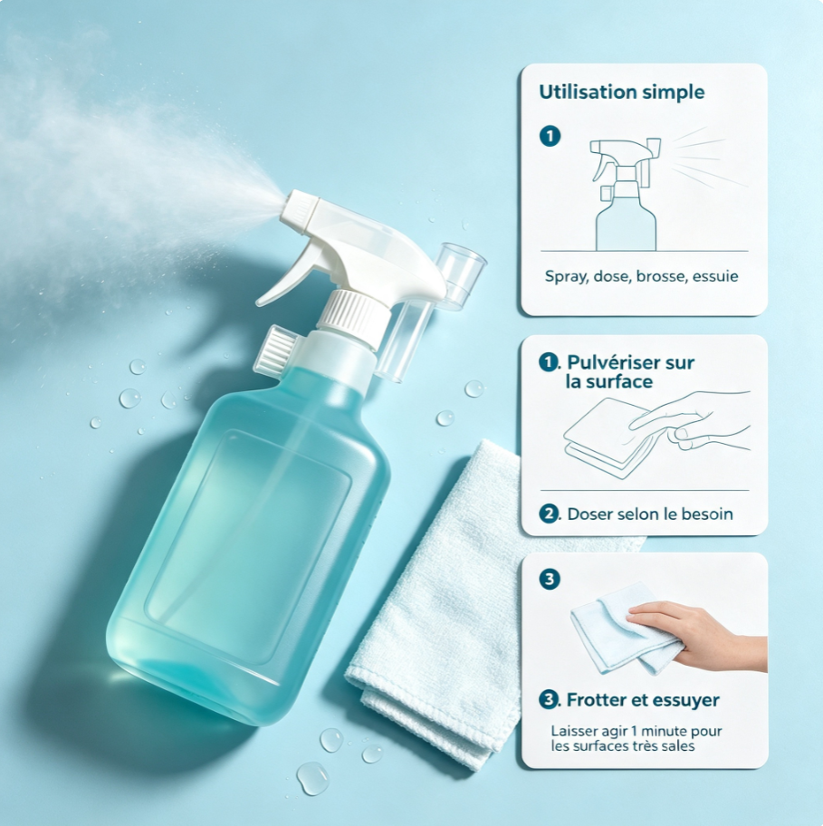 Alcool ménager désinfectant multi‑surfaces