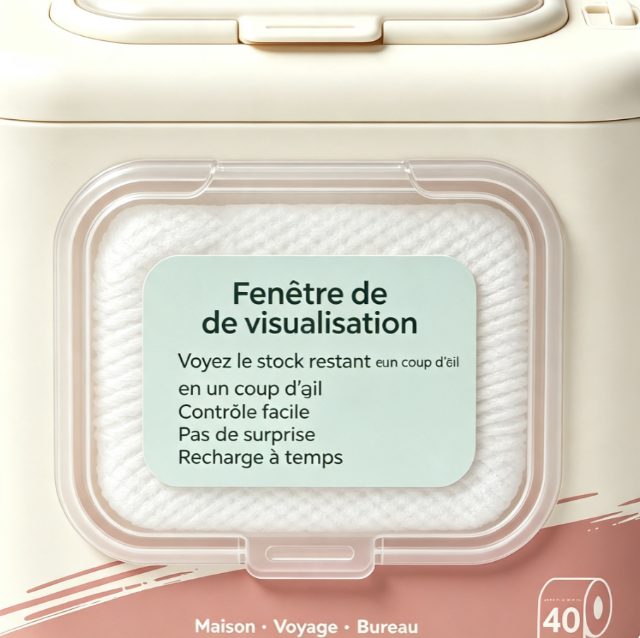 Lingettes nettoyantes universelles multi‑surfaces, sans rinçage, pratiques pour tous vos déplacements et la maison